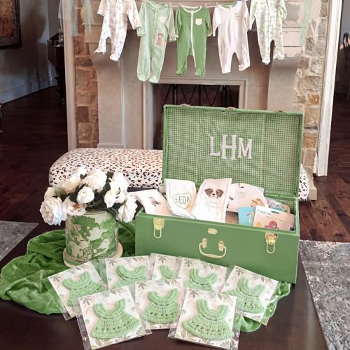 Novabright 50 Sets Baby Shower Party Favors for Guests Miniature Green Crochet Magnets with Thank You Cards Baby Shower Gifts, Newborn Girls Boys Favors, Welcome Gifts for Gender Reveal Party - Image 5