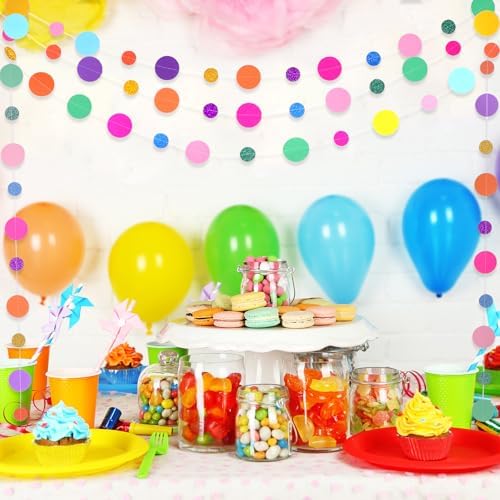 Outus 40 Pieces Dot Garland Banner Hanging, Rainbow - Image 6