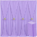 10 Panels Lavender Backdrop Curtain for Parties Wedding Light Purple Wrinkle Free 50ft x 10ft Backdrop Drapes for Baby Shower Birthday Party Photo Photography Polyester Fabric Background Decoration by Suppromo