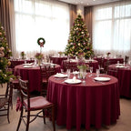 sancua Round Tablecloth 120 Inch Fit 48-96 Inch Tables, 8 Pack Burgundy - Image 2