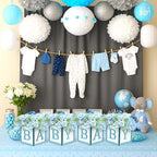 Wooden Baby Boxes for Baby Shower Party, Baby Shower Centerpieces for Table, Suitable for Gender Reveal or Baby Shower, (Blue,4Pack) - Image 3