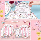 Dandat 350 Pcs Baby Shower Set, Wildflower, Pink - Image 5