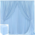 30x10ft Baby Blue Backdrop Curtain for Wedding Parties Wrinkle Free Fabric Light Blue Drapes Backdrop Decoration for Baby Shower Birthday Photography Decoration 6 Panels, 5ft x 10ft by Gogoparti