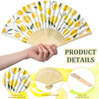 Karenhi 36 Pcs Lemon Party Hand Fans Bulk Summer Capri Party Decorations - Image 3