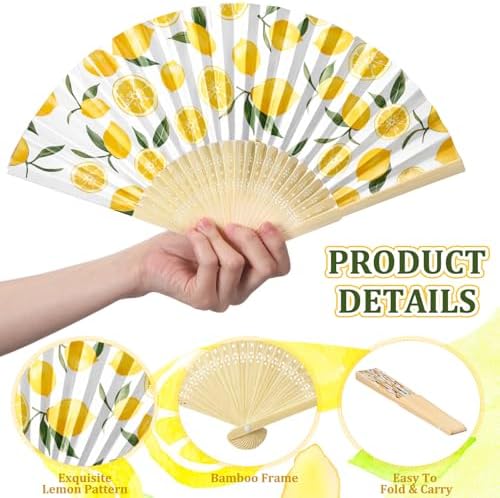 Karenhi 36 Pcs Lemon Party Hand Fans Bulk Summer Capri Party Decorations - Image 3