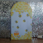 Honey Bee Arch Stretchy Covers for Birthday Party Decoration Honeycomb Honeypot Arched Stand Cover Baby Shower Favors Props(Only Cover) - Image 6