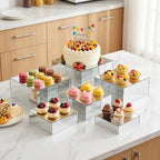 Geelin 6 Pack Acrylic Risers Hollow Bottom,Sliver,7 to 12 Inch,Square - Image 2