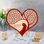 Personalized Heart Tree Wedding Guest Book Alternative Custom Tree of Life Wedding Guest Book Reception Frame Wedding Decorations for Reception Sign in Book Guests,D-Family Tree Guestbook-2 by Smallduuck
