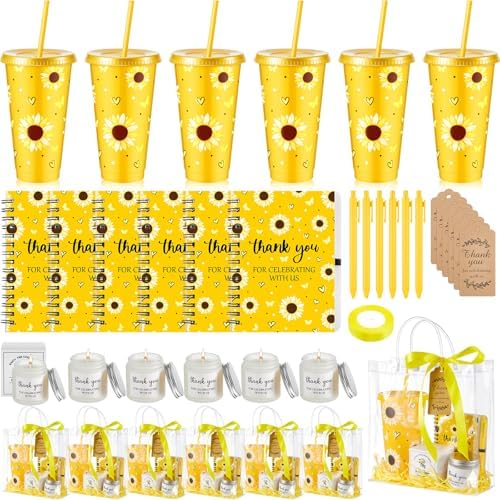 Nuogo 6 Sets New Parent Shower Prizes, Yellow Color, Sunflower Style by Nuogo