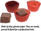 CybrTrayd No.4 Glassine Paper Approximately 2,500 Pieces – 1” Base, 3/4” Wall Candy Cups, Red - Image 2