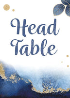 Blue Leafy Wedding Table Number Cardss 1-100 Double Sided For Reception Event Party Baby Shower Birthday 4x6 by Unknown
