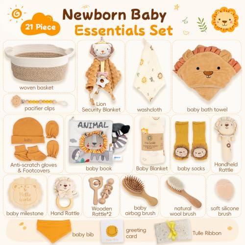 Baby Boy Gift Basket, 21-Piece Newborn Boy Shower Gift, Bath & Grooming - Image 3