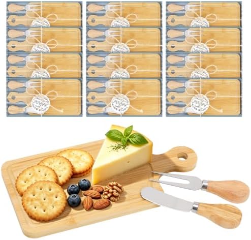 12 Set Bridal Shower Favor Prizes Charcuterie Board, Bamboo Cheese Board by Unknown