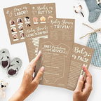 50 Rustic Baby Prediction And Advice Cards, Trivia Games, etc, 25 Love or Labor, Boobs Or Baby Butts Game - 6 Double Sided Cards Baby Shower Games Funny, Baby Shower Party Supplies - Image 2