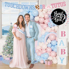 Touchdowns or Tutus Gender Reveal Decorations, 152 PCs Party Balloons Decorations Kit Supplies with Balloons, Banners, Sash, Badge Backdrop, Topper, Poster, Balloon Boxes, Tablecloth, Marker - Image 6