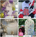 6.6FT Wedding Arch Backdrop Stand and Cover Set,Backdrop Arch Cover Set - Image 2