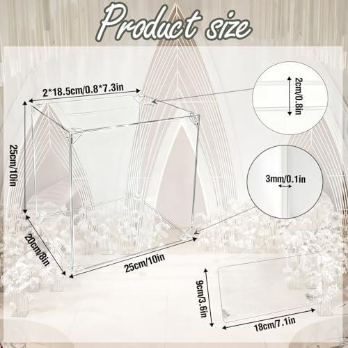 Clear Acrylic Card Box with Slot, Large Blank DIY Card Box for Cards, Envelopes & Money, Transparent Acrylic Box for Wedding, Birthday, Graduation, Baby Shower, Party & Fundraiser - Image 2