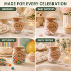 AIXIANG 60 Pack 3.5 oz Glass Jars with Cork Lids & Airtight Plastic Seals - Small Glass Bottles for Wedding Favors, Baby Shower, Spices - Complete DIY Kit with Thank You Stickers, Tags & Twine (100ml) - Image 5