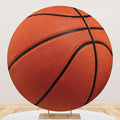 Renaiss 5x5ft Basketball Round Backdrop Cover Basketball Match Sports Meeting Circle Photography Background Basketball Theme Newborn Baby Shower Birthday Fans Party Decors Arch Photo Booth Props by Renaiss