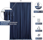 6 Panels Navy Blue Backdrop Curtain for Parties Wedding Wrinkle Free 30ft x 10ft Backdrop Drapes Panels for Baby Shower Gender Reveal Birthday Photo Photography Polyester Fabric Background Decoration - Image 5