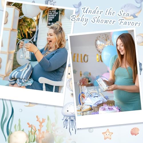 289 Pieces Under the Sea Baby Shower Favors for Guest Ocean Animal Ballpoint Pens and Keychains Gifts Bulk Retractable Baby Shower Pens Gender Reveal Greeting Cards Souvenirs Prizes Party Supplies - Image 7