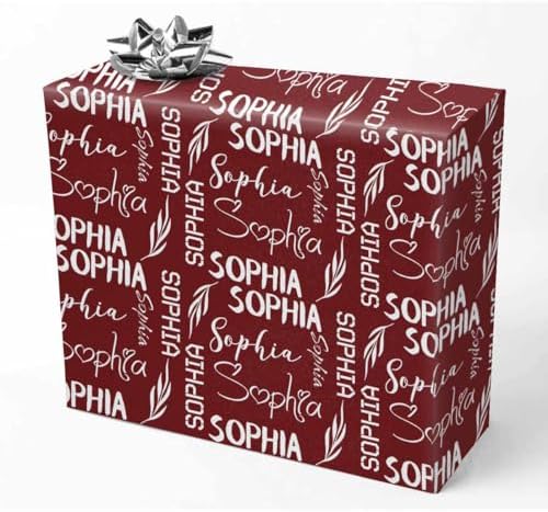 AOFUN Personalized Name Text Wrapping Paper Gift Wrap Funny Wrapping Papper Funny Gift Bags For Adults Cute Wrapping Paper Gift Wrap Funny 3 Rolls 58" x 23" by Unknown