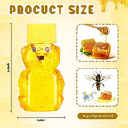 Patelai 96 Pcs 2 oz Plastic Honey Bear Bottle Bear Shape Clear Jar, Yellow - Image 2
