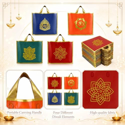 Sabary 96 Pack Pooja Return Gifts Bags Plastic Diwali Return Gift Bags - Image 3