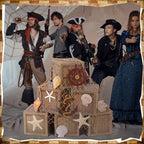 JellyArch 18 Pcs Pirate Party Decor Treasure Chest set, Multicolor, Pirate - Image 5