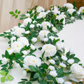 2 PCS 12FT Bendable Flower Garland, Fake Rose Vine for Home Decor,White by zhixinyue