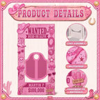 Funrous 6 ft Pink Cowgirl Cardboard Stand-up Party Decor, 1 Pcs - Image 3
