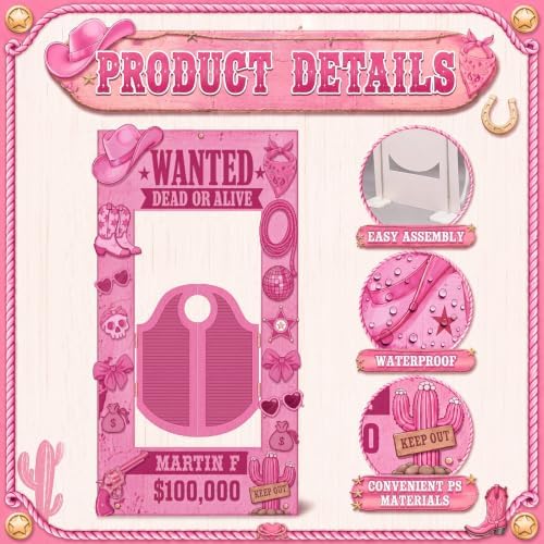 Funrous 6 ft Pink Cowgirl Cardboard Stand-up Party Decor, 1 Pcs - Image 3