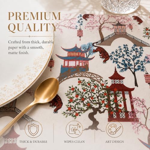 Paper Placemats Design – Shiawase Japanese Zen Garden – Malabar Home - Image 4