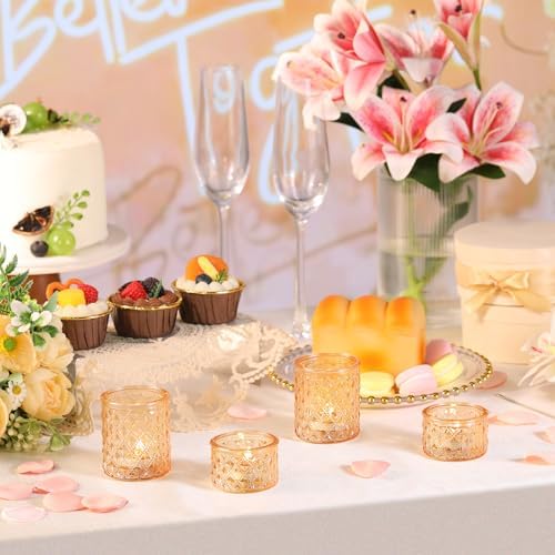 20 Pcs Gold Votive Candle Holder Glass Tea Light Candle Holders Bulk - Image 4
