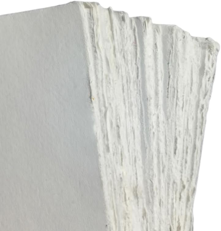 Natural Deckle Edge Paper Loose Leaf Sheets for Writing Calligraphy, Printing, Scrapbook Crafts, Map, Certificate, Invitation 150 GSM Ivory White-501-12x18-20 - Image 4