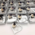 Wedding Favor Guest Bulk Magnet Gold Heart, Sets of Party Favors, Gold Heart Acrylic Bridal Shower Favors, Party Favor for Attendee (Silver Heart Magnet, Set of 30) - Image 7
