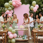 Leinuosen 6ft A Tini Bit Older Birthday Decorations Pink Martini Party Backdrop Birthday Party Background Decor for Women Bar Wedding Bachelorette Bridal Shower Supplies - Image 3