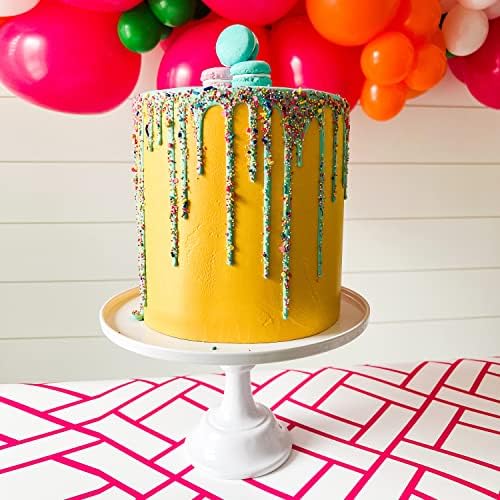 11-Inch White Melamine Cake Stand Pedestal Durable Plastic Dessert Display - Image 2