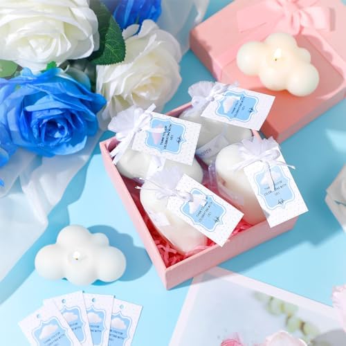 Treela 24 Sets Cloud Tealight Candles Party Favors, Classic, White - Image 2