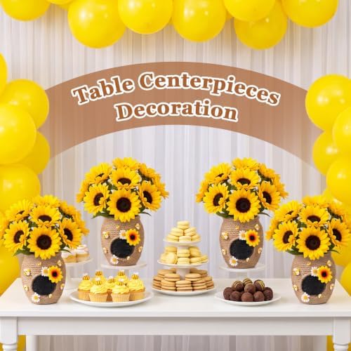 56 Pcs DIY Bee Hive Decor Honey Pot Vase Kits Bee Party Table Centerpieces - Image 4