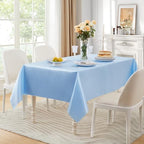 6 Pack Square Satin Table Cover, 52 x 52 Inches, Light Blue - Image 5