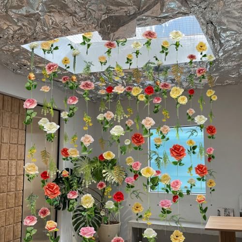 6 Pcs 35.11 ft Hanging Flower Artificial Wildflower Garlands Floral Vines - Image 6