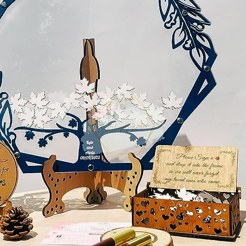 Wedding Guest Book Alternative Drop Box Frame - Personalized Maple Tree - Image 4