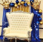 Poise3EHome 4Pcs 2Ft x 8Ft Blue Sequin Backdrop Curtains, Glitter Photography Backdrop, Sequence Xmas Thanksgiving Backdrop (Navy Blue, 4 pcs-2ftx8ft) - Image 4
