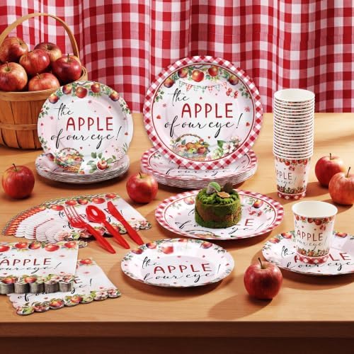 200 Pcs/25 Set The Apple of Our Eye Baby Shower Party Decoration - Image 3