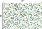 Jillson & Roberts 20" x 30" Printed Gift Tissue, Elegant Leaves (24 Folded Sheets) - Image 3