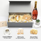 LIFELUM Grey Magnetic Gift Box for Business Presents, 13.85"x8.35"x4.45" - Image 6