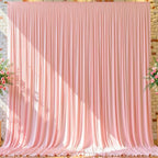 10x12ft Blush Pink Backdrop Curtain Panels for Parties - Wrinkle Free Polyester Photo Curtain Backdrop Wedding Back Drop Fabric Drapes for Party Decorations Background for Photography by WishCare