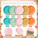 Zhehao 150 Pcs Coral Paper Plates Napkins Serves 50 - Image 4