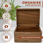 Baby Keepsake Box, Personalized Newborn Memory Box, Acacia Wood - Image 7